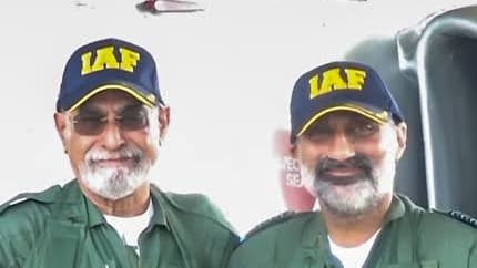 IAF Chief AP Singh Flies Final Flight With First Instructor