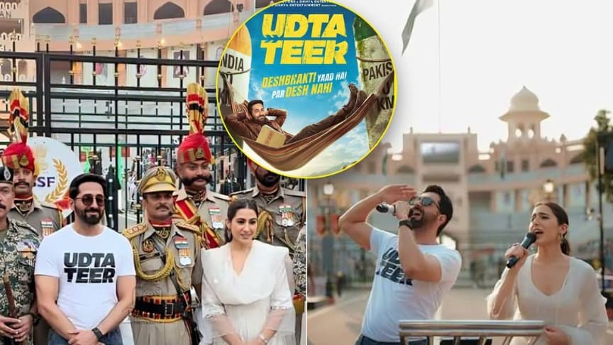 Ayushmann Khurrana and Sara Ali Khan Promote Udta Teer at Wagah Border