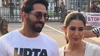 Ayushmann Khurrana and Sara Ali Khan Promote Udta Teer at Wagah Border