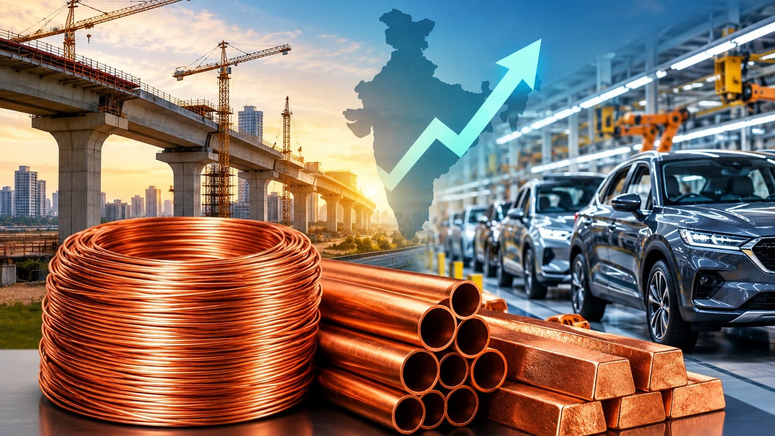 India's Copper Demand Soars In FY26 Driven By Infra & Automotive