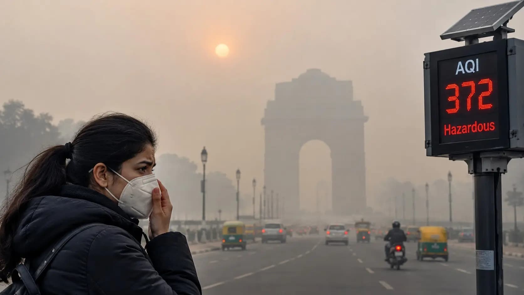 Delhi's Air Quality Deteriorates to 'Poor' Level, Worsening Pollution